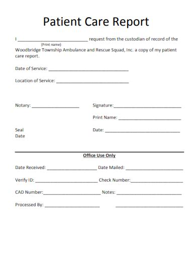 Patient Report Template