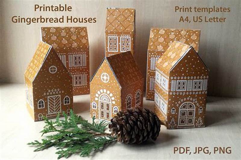 Pattern For Gingerbread House From Paper
