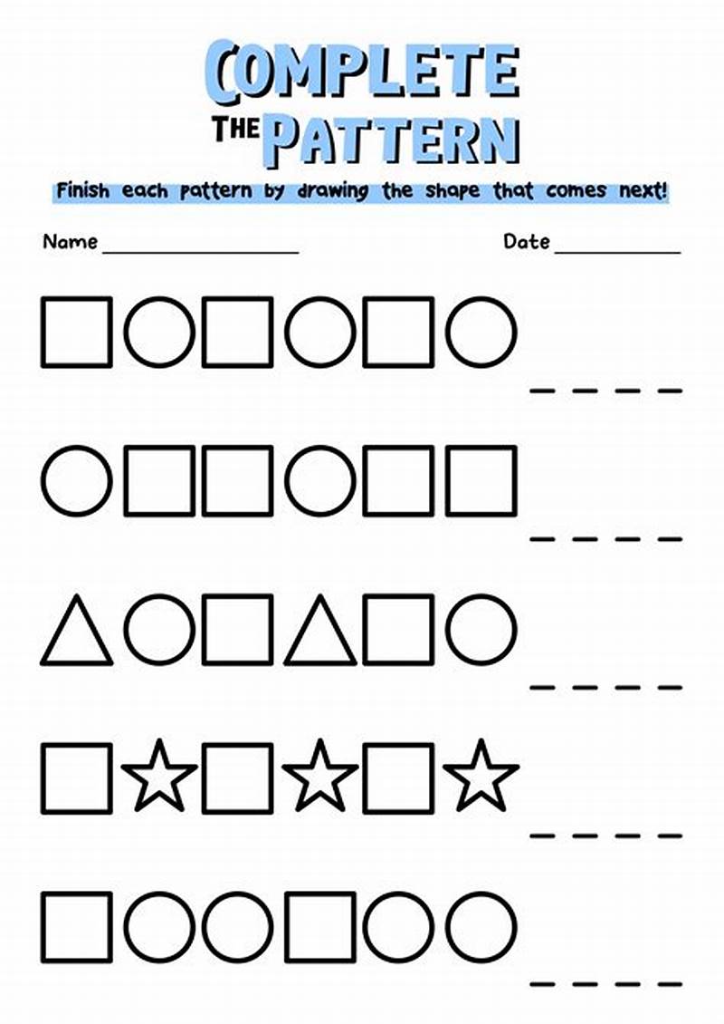 Pattern Practice Worksheets