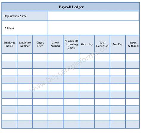 Pay Ledger Template