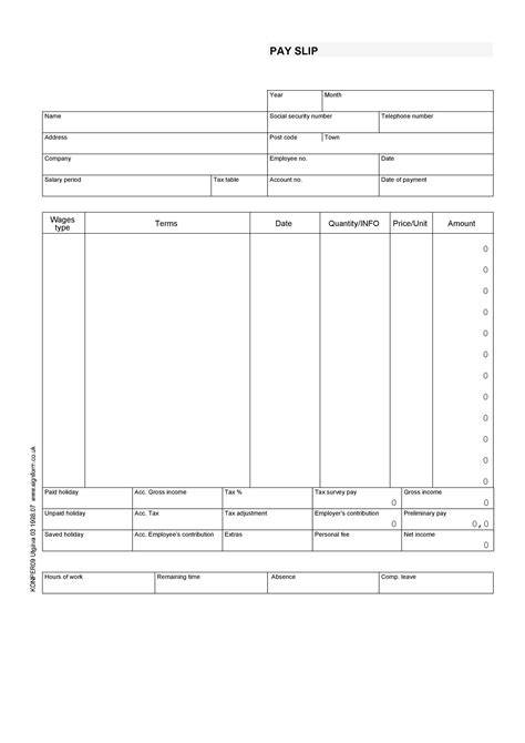 Paycheck Stubs Template Free