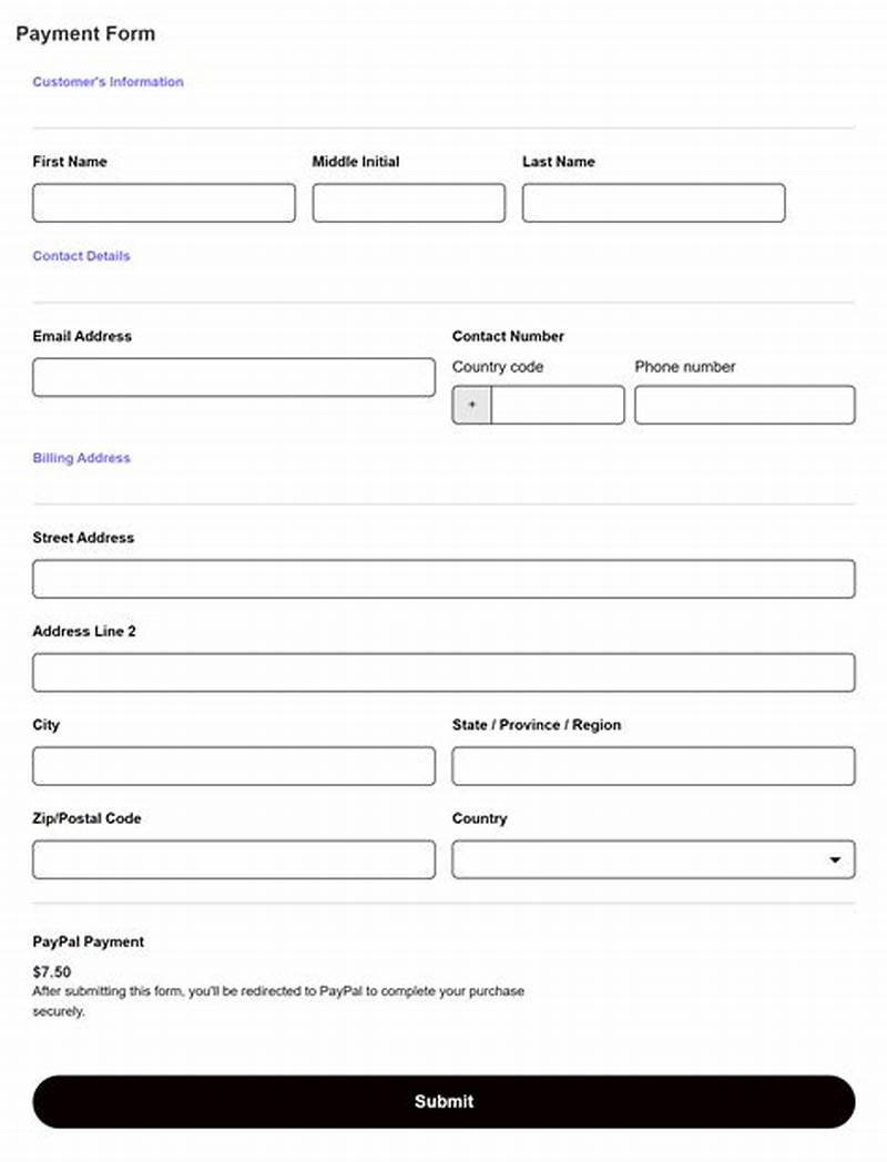 Payment Form Example