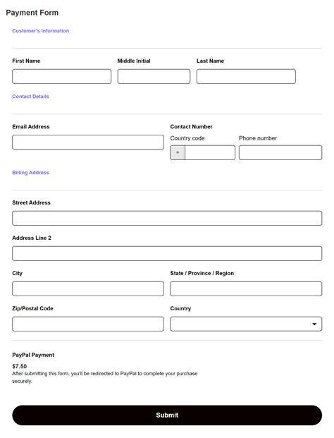 Payment Forms Templates