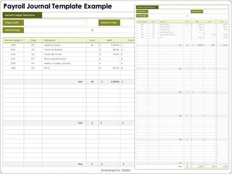 Payroll Journal Template