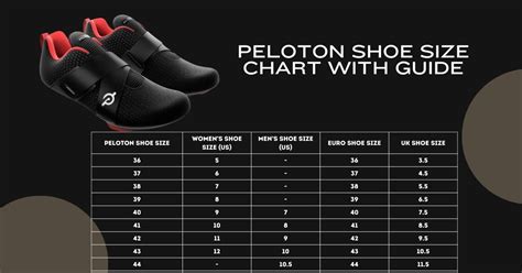 Peloton Shoes Size Chart