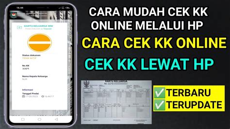 Pendaftaran Aplikasi Cek KK Online