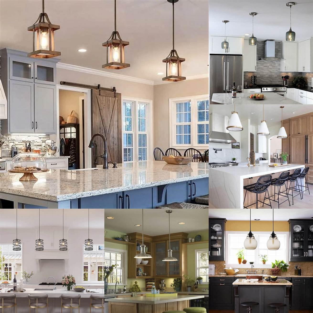 Pendant lights are a popular choice for kitchen islands and over sink areas