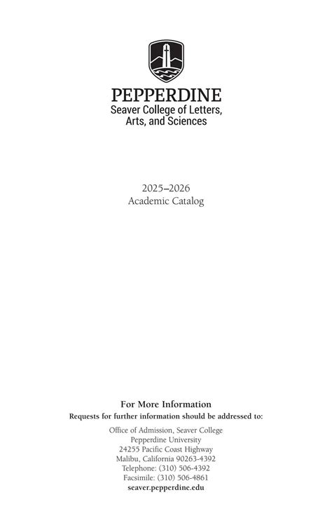Pepperdine Academic Catalog