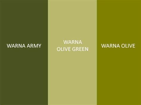 Perbedaan Warna Olive dan Army