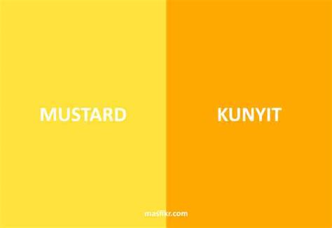Perbedaan pemakaian warna mustard dan kuning kunyit di lingkungan kreatif