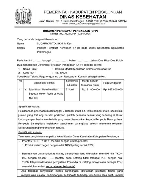 Persiapan Dokumen
