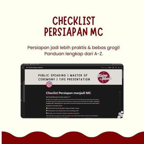 Persiapan MC