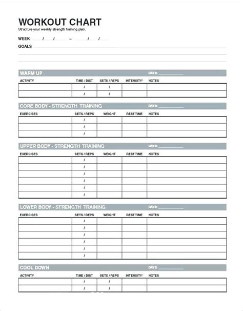 Personal Training Plan Template