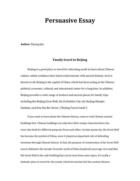 Persuasive Writing Template