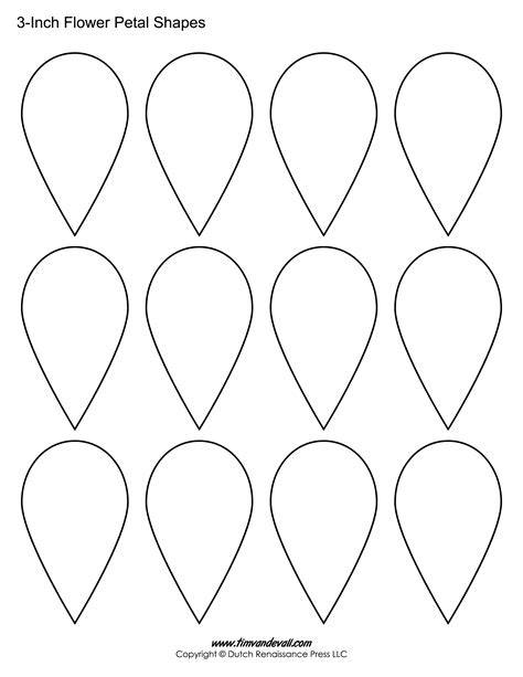 Petal Template For Paper Flowers