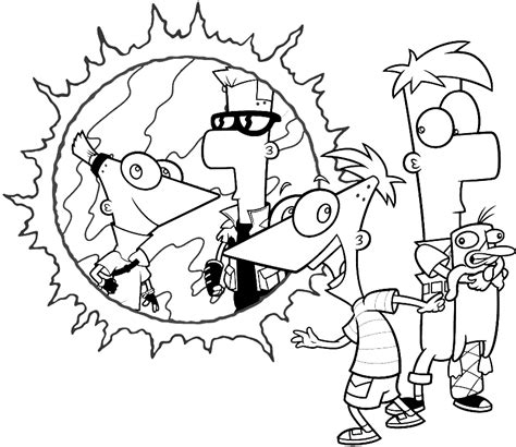 Phineas And Ferb Coloring Pages Printable