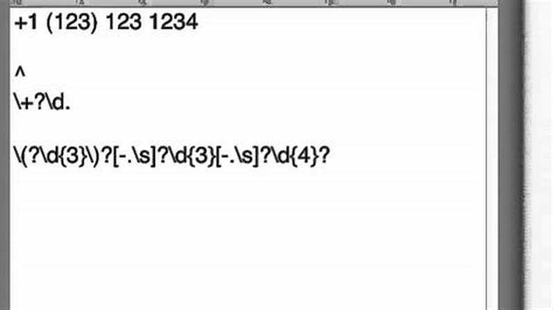 Phone Number Pattern Regex
