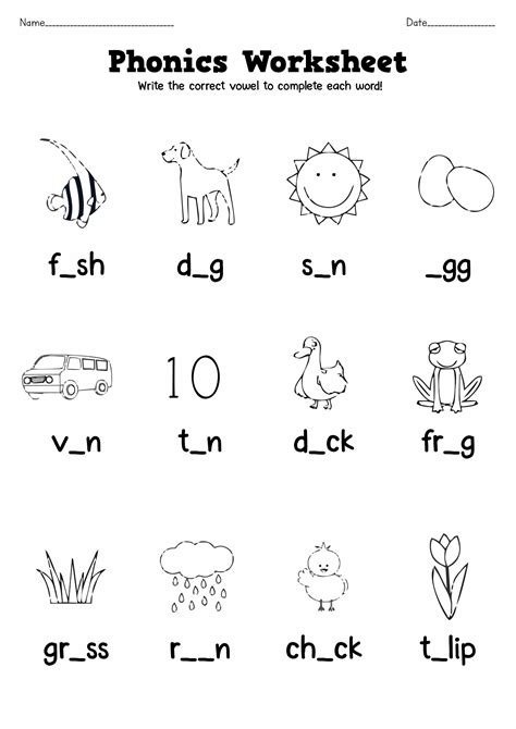 Phonics Workbook Printable