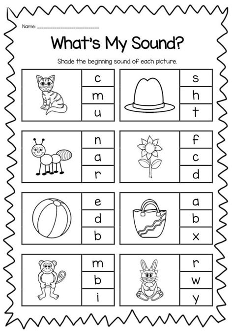 Phonics Worksheets For Kindergarten Printable Free