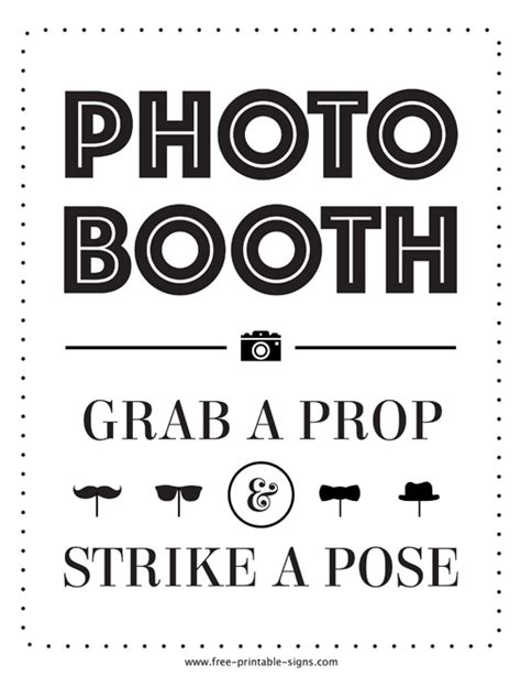 Photo Booth Sign Printable
