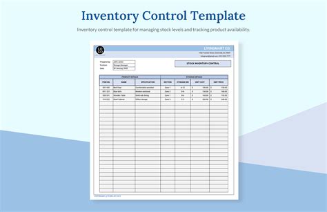 Photo Inventory Template