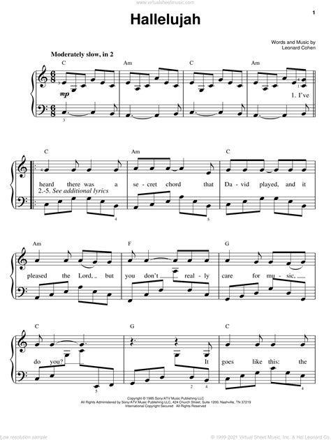 Piano Sheet Music For Free Printable