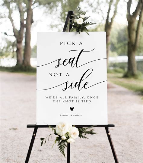 Pick A Seat Not A Side Sign Free Printable