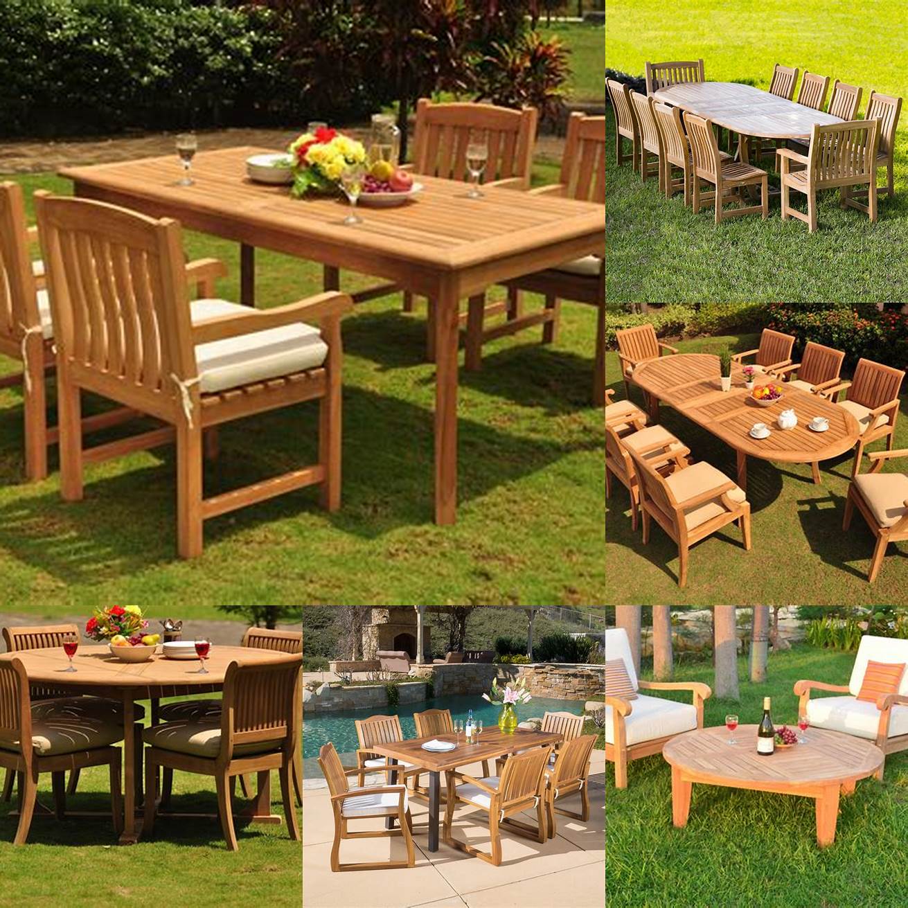 Picture of Teak Furniture in Different Settings