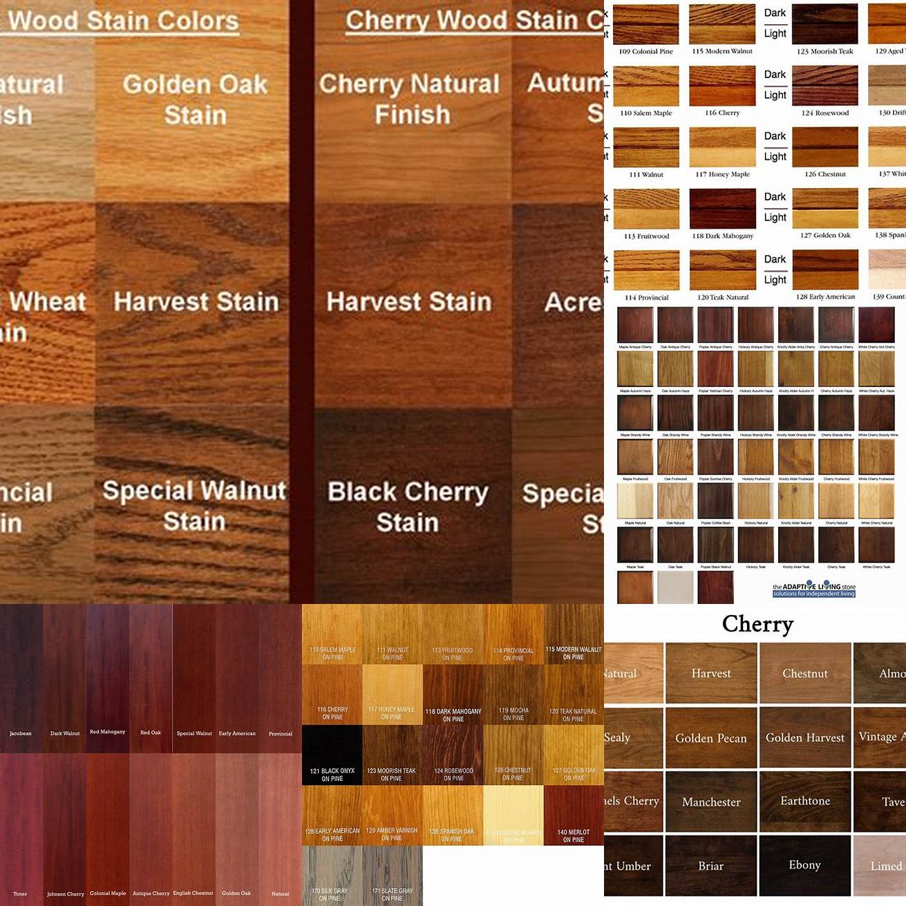 Picture of Teak Furniture with Different Shades of Stain