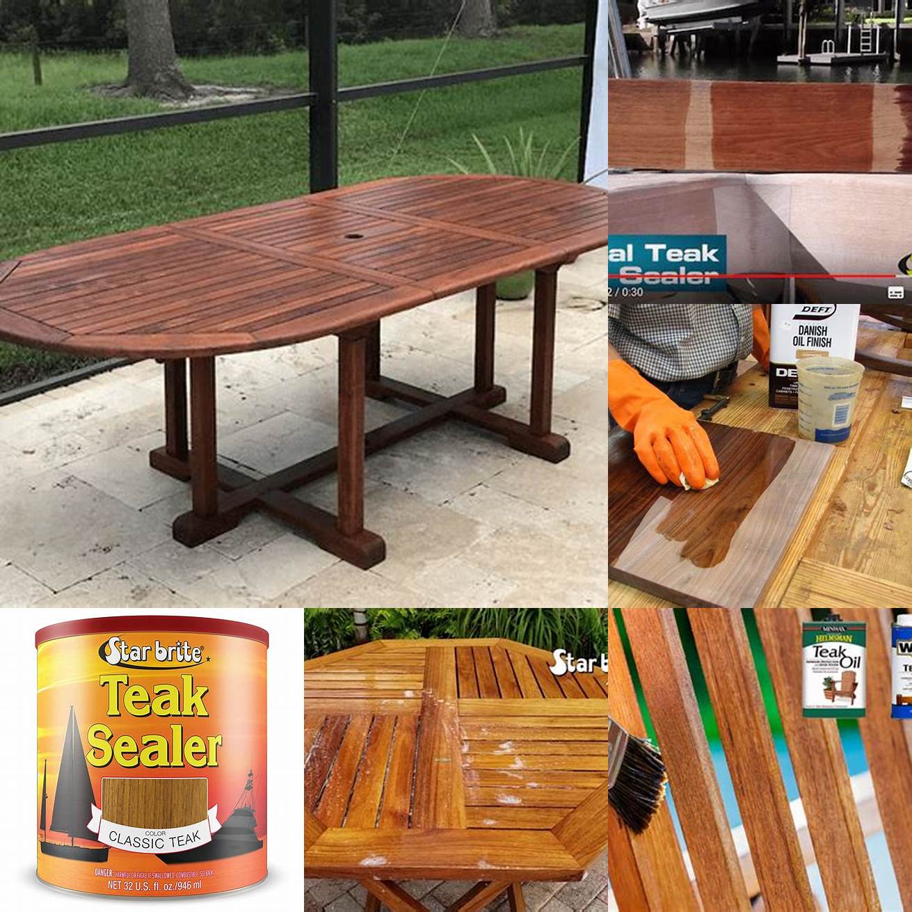 Picture of Teak Furniture with Sealant Applied