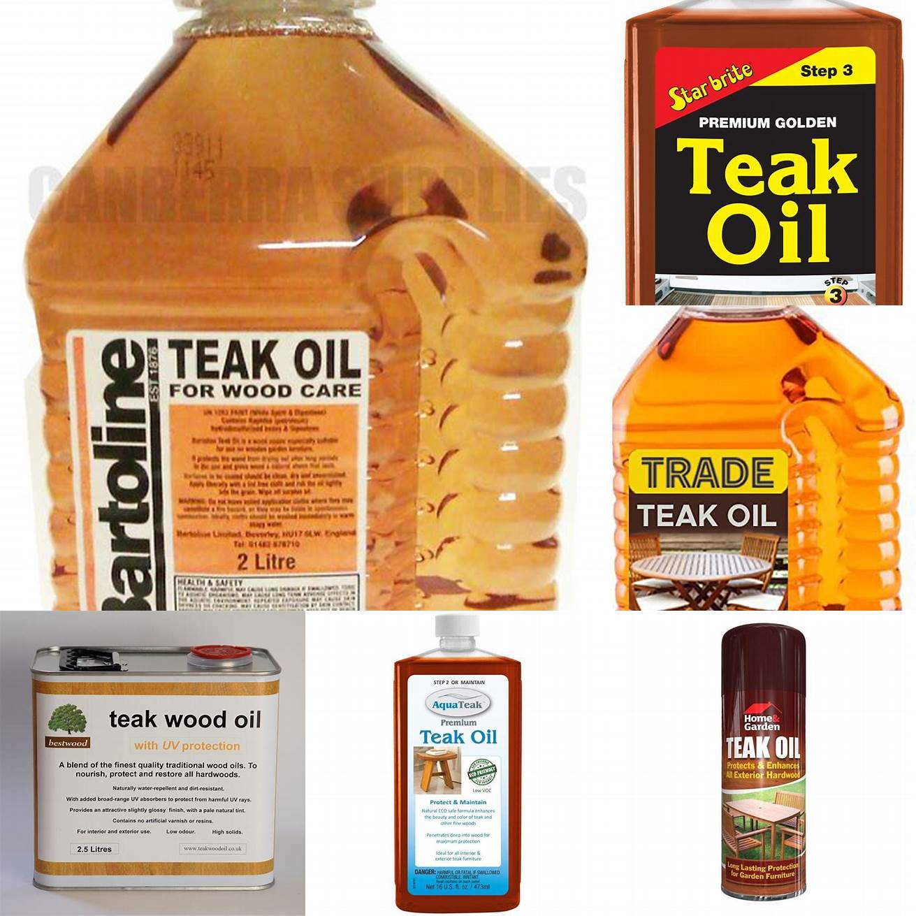Picture of a container of teak oil
