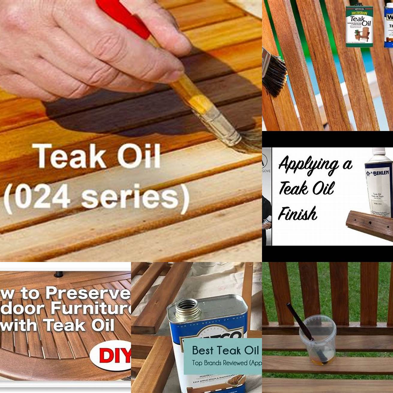 Picture of a person applying teak oil in the proper way