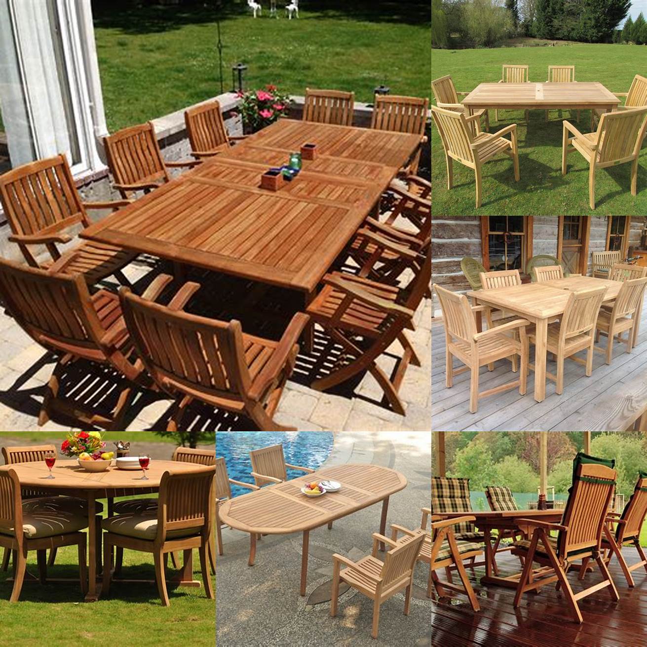 Picture of teak furniture being used