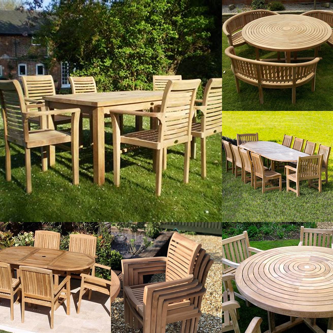 Pictures of teak garden furniture