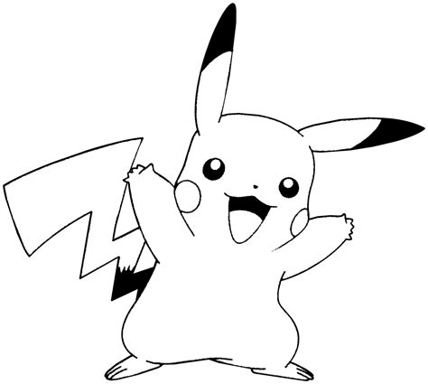 Pikachu Printable Coloring Page