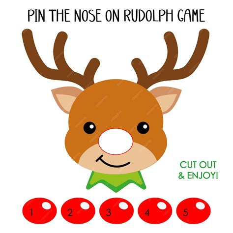 Pin The Nose On Reindeer Printable