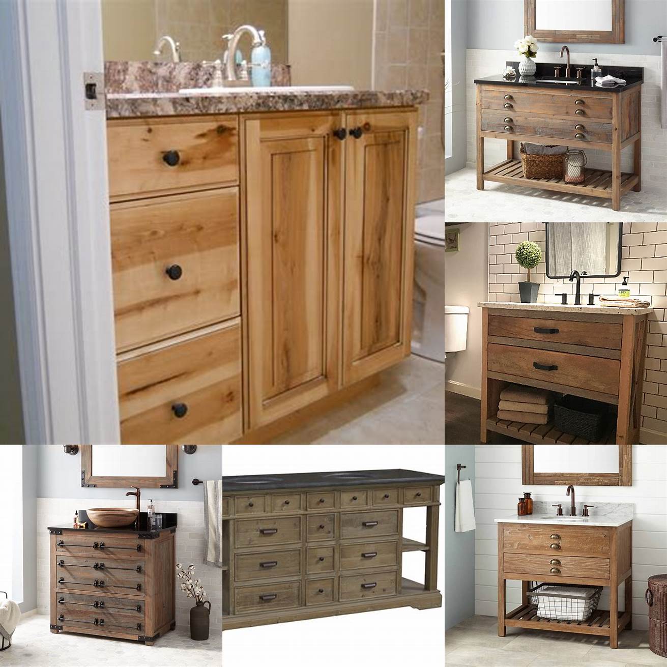 Pine Pine is a popular choice for wood vanities because its affordable and has a lighter color that can brighten up a bathroom