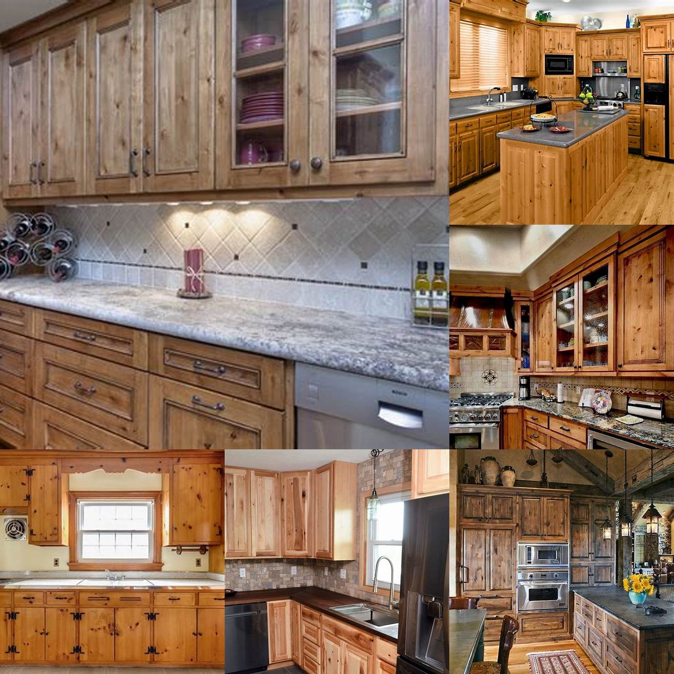 Pine cabinets can add a touch of warmth and charm to a rustic kitchen