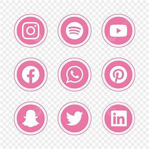 Pink App Icons Social Media