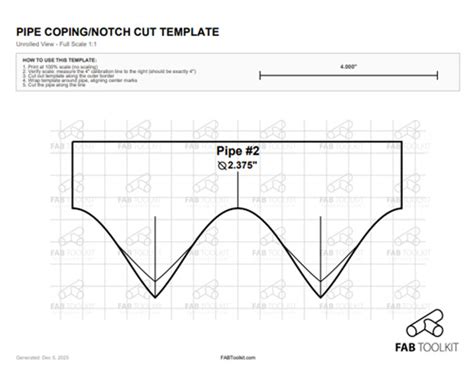 Pipe Coping Template