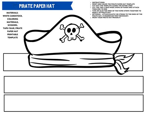 Pirate Hat Template Free
