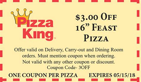 Pizza King Coupons Printable