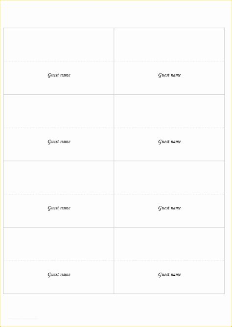 Place Card Template Google Docs