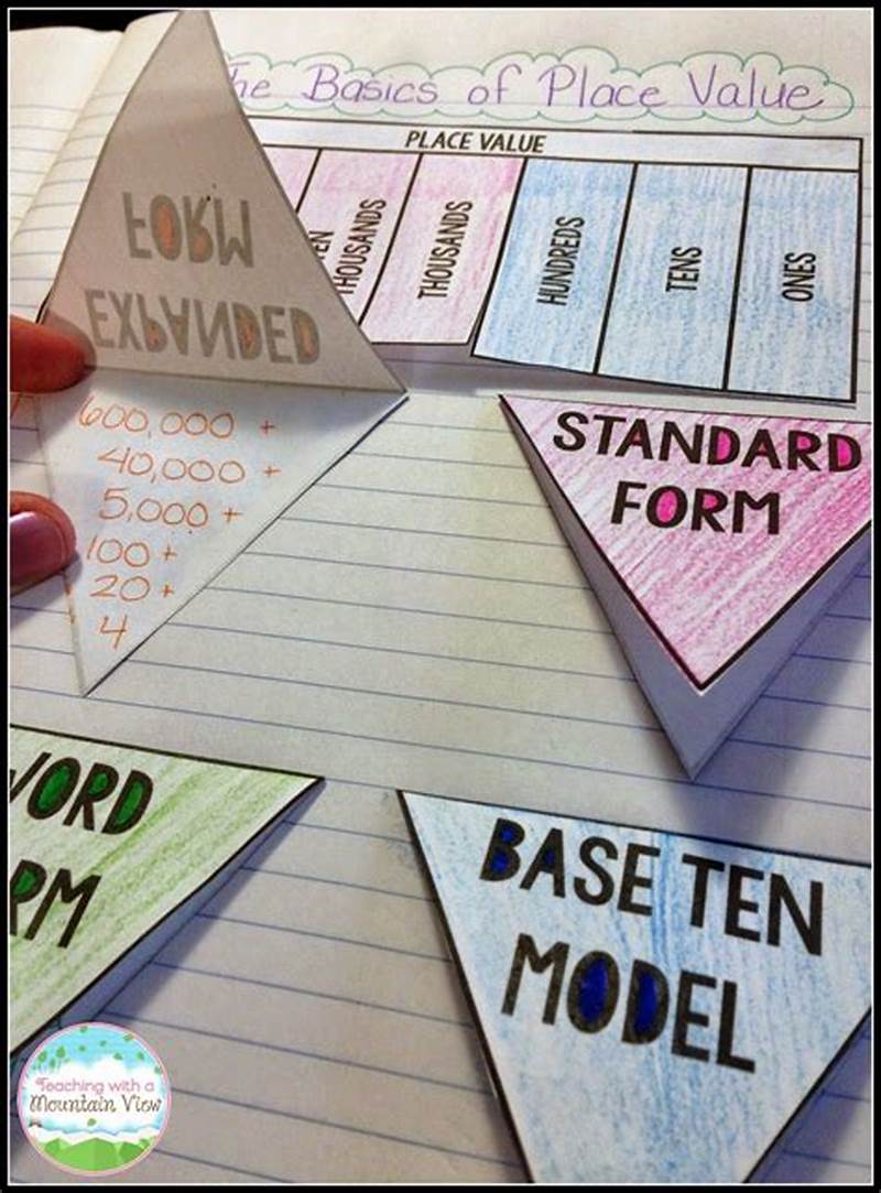 Place Value Chart For Interactive Notebook