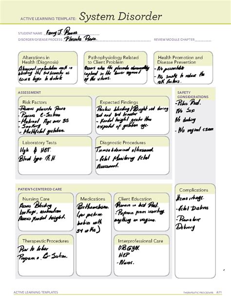 Placenta Previa Ati Template