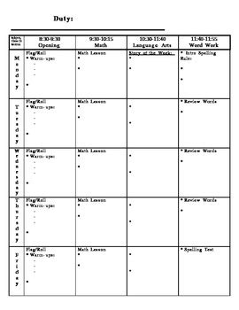 Plan Book Template