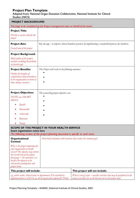 Planning Document Template