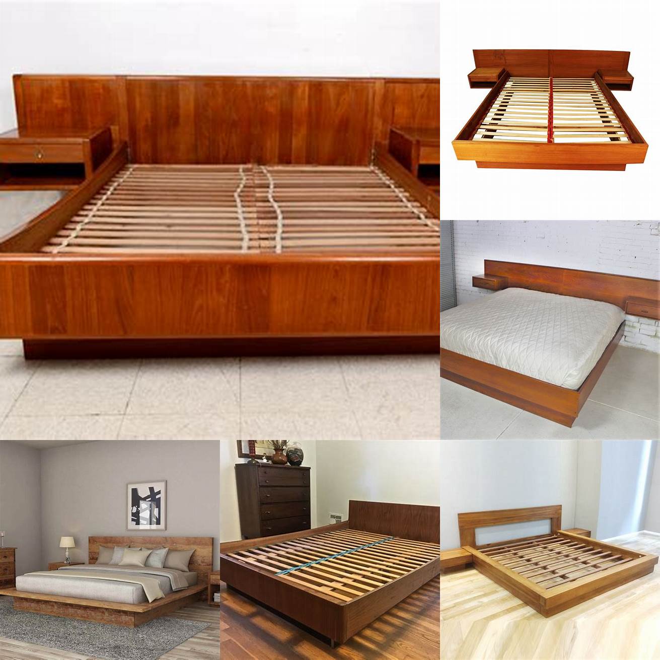 Platform Teak Wood Bed