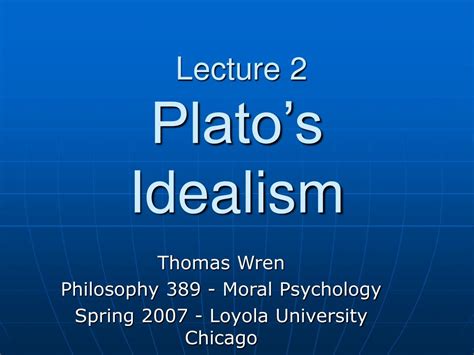 Platonic Idealism