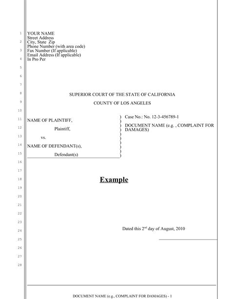 Pleading Paper Templates